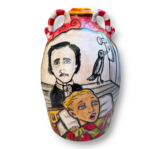 Stacy Lambert 9" Edgar Allen Poe Jug DP6267